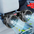 Dual Head Rear Car Fan with Super Powerful Cooling - Quiet Dual Head Fans, Ultra-Low Noise, Foldable Design, Long 70-inch USB Cord, for Cars, Home, Office, Travel - Vehicle Compatibility, Home Ventilation, Sleek Design, Efficient Airflow, Office Workers