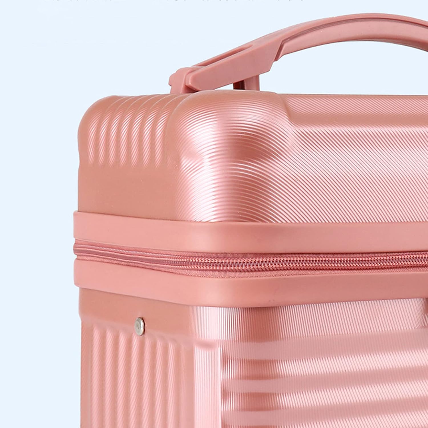 Large Capacity Hard Shell Portable Cosmetic Case,Train Box Cosmetic Storage Bag Makeup Bag with Brush Organizer Travel Bag Case for Women Gift(Pink)