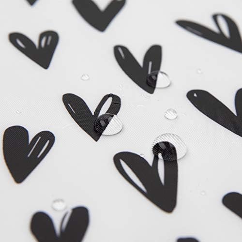 Bumkins Travel Bag, Toiletry, TSA Approved Pouch, Zip Bag, Quart Size Airline Compliant, Clear-Sided, Baby, Diaper Bag Organization, Makeup, Accessories, Packing, Set of 3 Sizes, Black Hearts