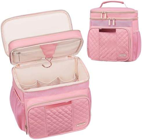 Tealari Large Toiletry Bag for Women Men,Bathroom Bag,Water Resistant Shower Bag,Makeup Bag,Portable Shower Caddy for College Dorm,Hanging Travel Toiletry Bag with Transparent Waterproof Phone Pocket