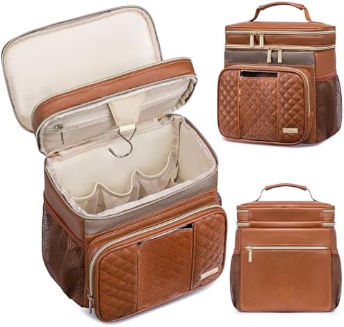 Tealari Large Toiletry Bag for Women Men,Bathroom Bag,Water Resistant Shower Bag,Makeup Bag,Portable Shower Caddy for College Dorm,Hanging Travel Toiletry Bag with Transparent Waterproof Phone Pocket
