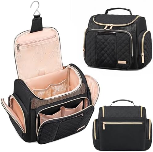 Tealari Large Toiletry Bag for Women Men,Bathroom Bag,Water Resistant Shower Bag,Makeup Bag,Portable Shower Caddy for College Dorm,Hanging Travel Toiletry Bag with Transparent Waterproof Phone Pocket